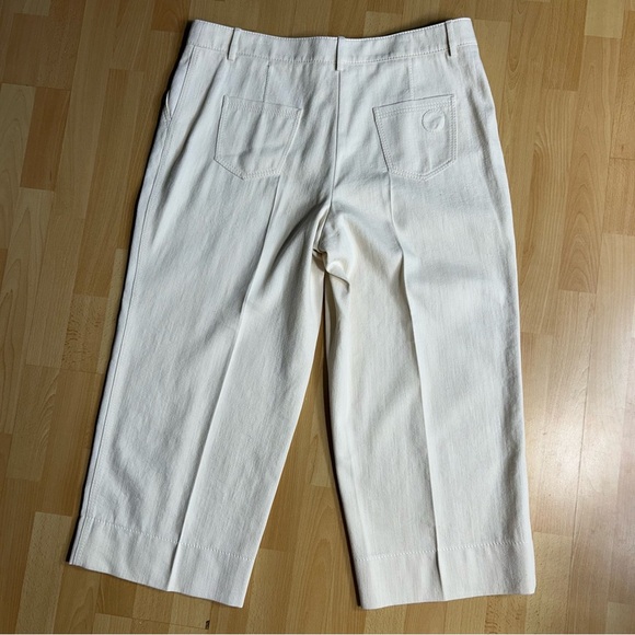 Akris Punto Chiara Crop Wide Leg Trouser Cashew 18 - Picture 10 of 16